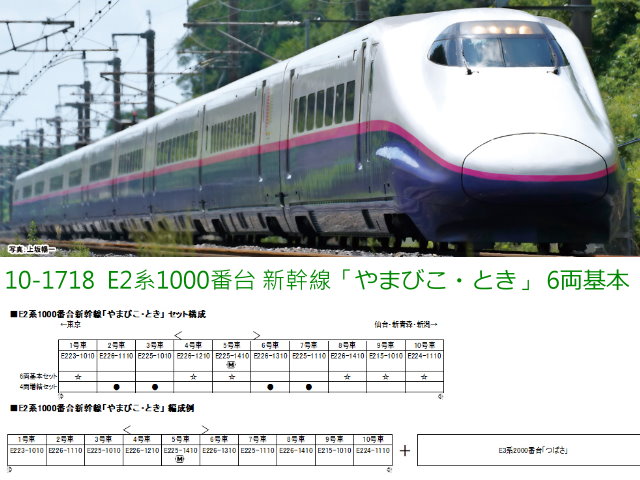 kato-10-1718-E2系1000番台新幹線基本組6輛-預購