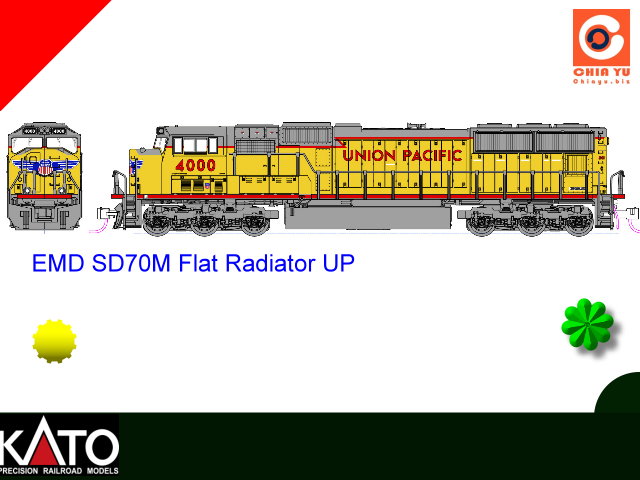kato-176-7608-EMD SD70M Flat Radiator UPq-S