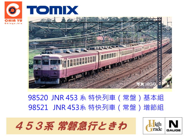 TOMIX-98520-國鐵453系特快列車（常盤）基本組-特價-預購