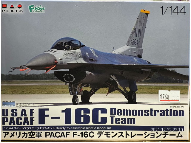 1/144 PLATZ 1/144 PF-40 PACAF F-16C Demonstration-S