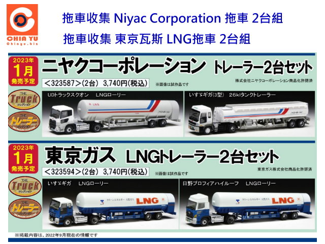 TOMYTEC-貨卡 東京瓦斯 LNG拖車 2台組-預購