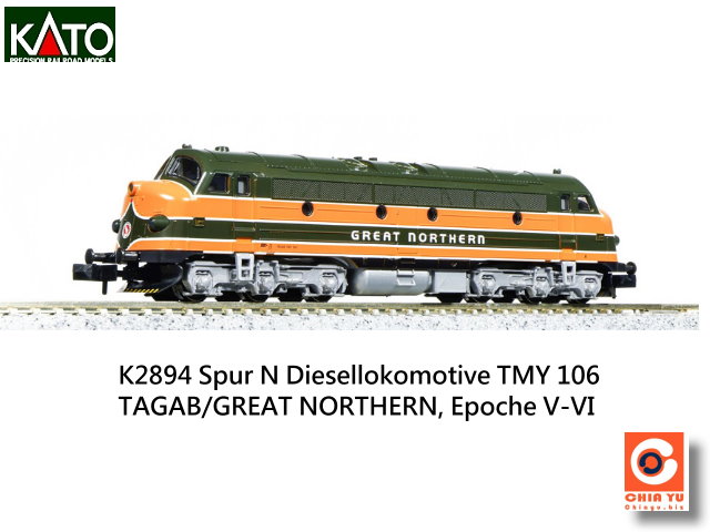 kato-K2894 Spur N Diesellokomotive TMY 106 TAGAB/GREAT NORTHERN,