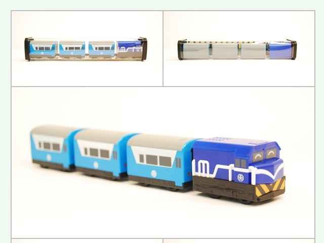 Q版台灣鐵路迴力車R100藍色柴電復興號小列車