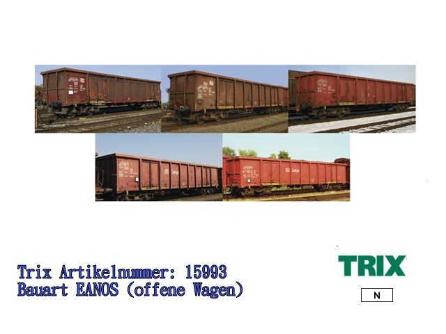 TRIX-15993-Bauart EANOS (offene Wagen)-Nf(ݭnww)