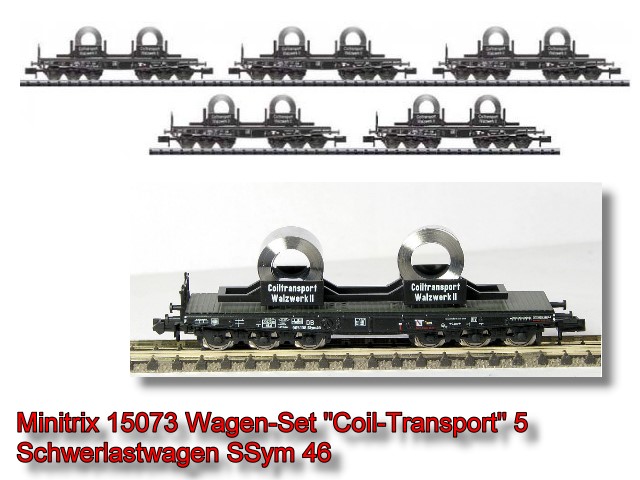 TRIX-15073-Wagen-Set ,Coil-Transport-Nf(ݭnww)